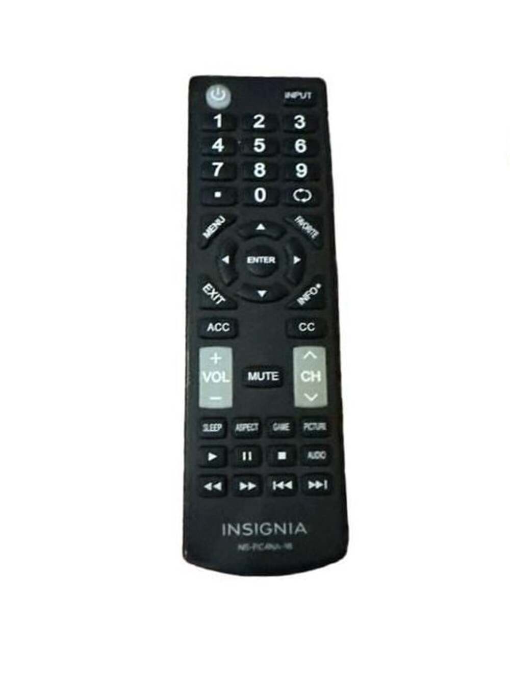 Insignia NS-RC4NA-18 TV Remote Control Black